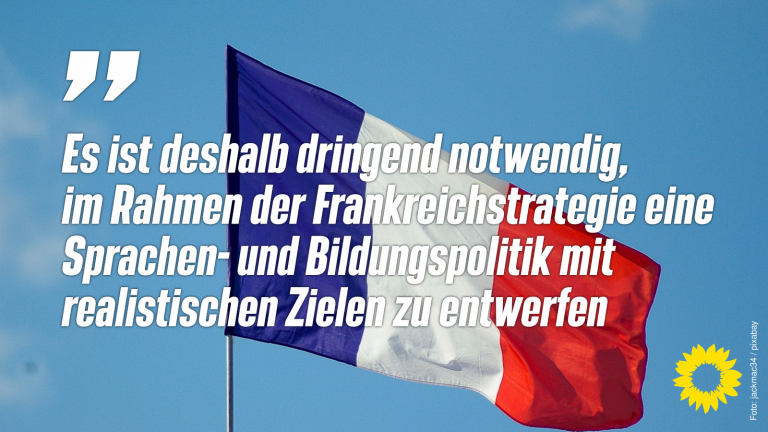 Saar-Grüne: Frankreichstrategie und Französischförderung vom Kopf auf die Füße stellen